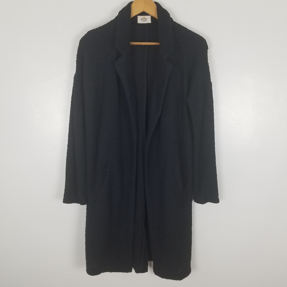 Marine Layer Birdseye Textured Open Front Longlin… - image 2